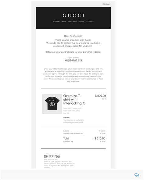 gucci order confirmation number|gucci orders online.